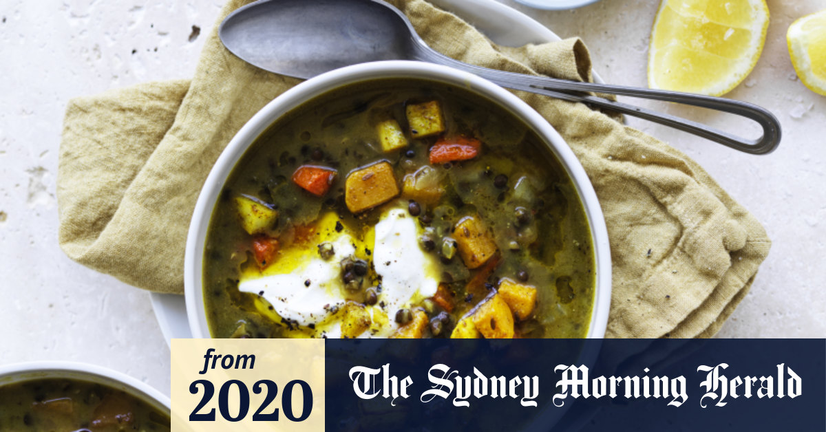 Recipe Karen Martini's roasted vegetable and lentil soup